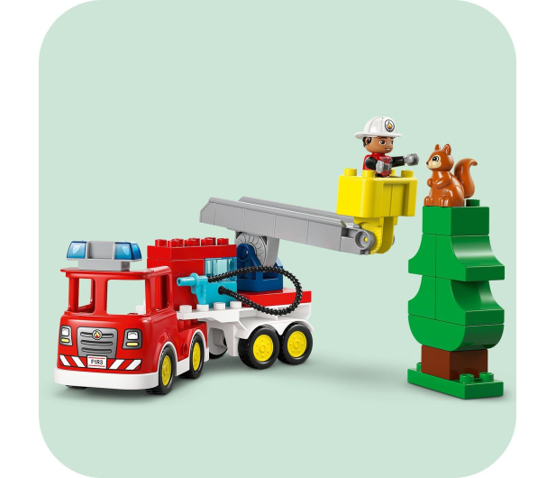 LEGO DUPLO 10473 Wóz strażacki z wężem i strażakiem - 1473395 - zdjęcie 8